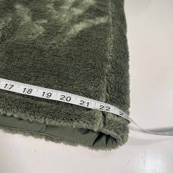 The North Face Jacket Womens Medium Green Reversible Fleece Long Hooded Coat - Picture 14 of 16